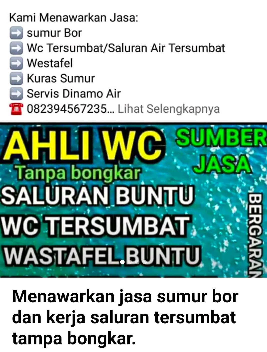 Sales Sedot Wc Ternate